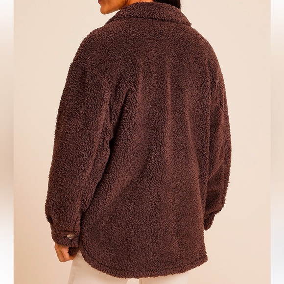 (NWT) Maurices Women’s Cozy Sherpa Shacket in Umber Brown - Picture 3 of 16